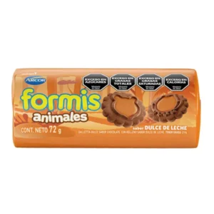 galletitas formis dulce de leche x 72g arcor